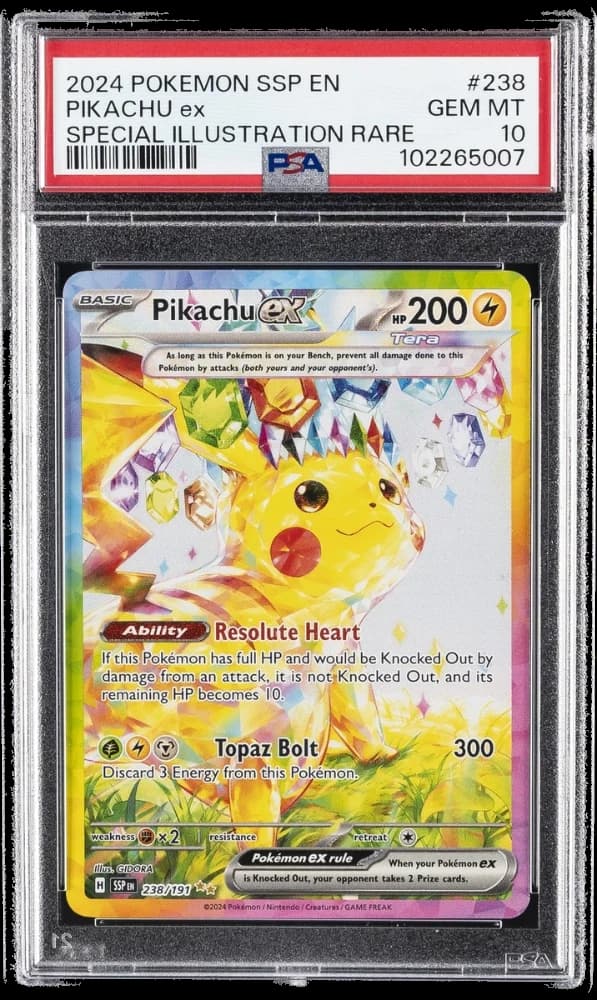 Pikachu ex SAR #240/191 — PSA 10 Gem Mint